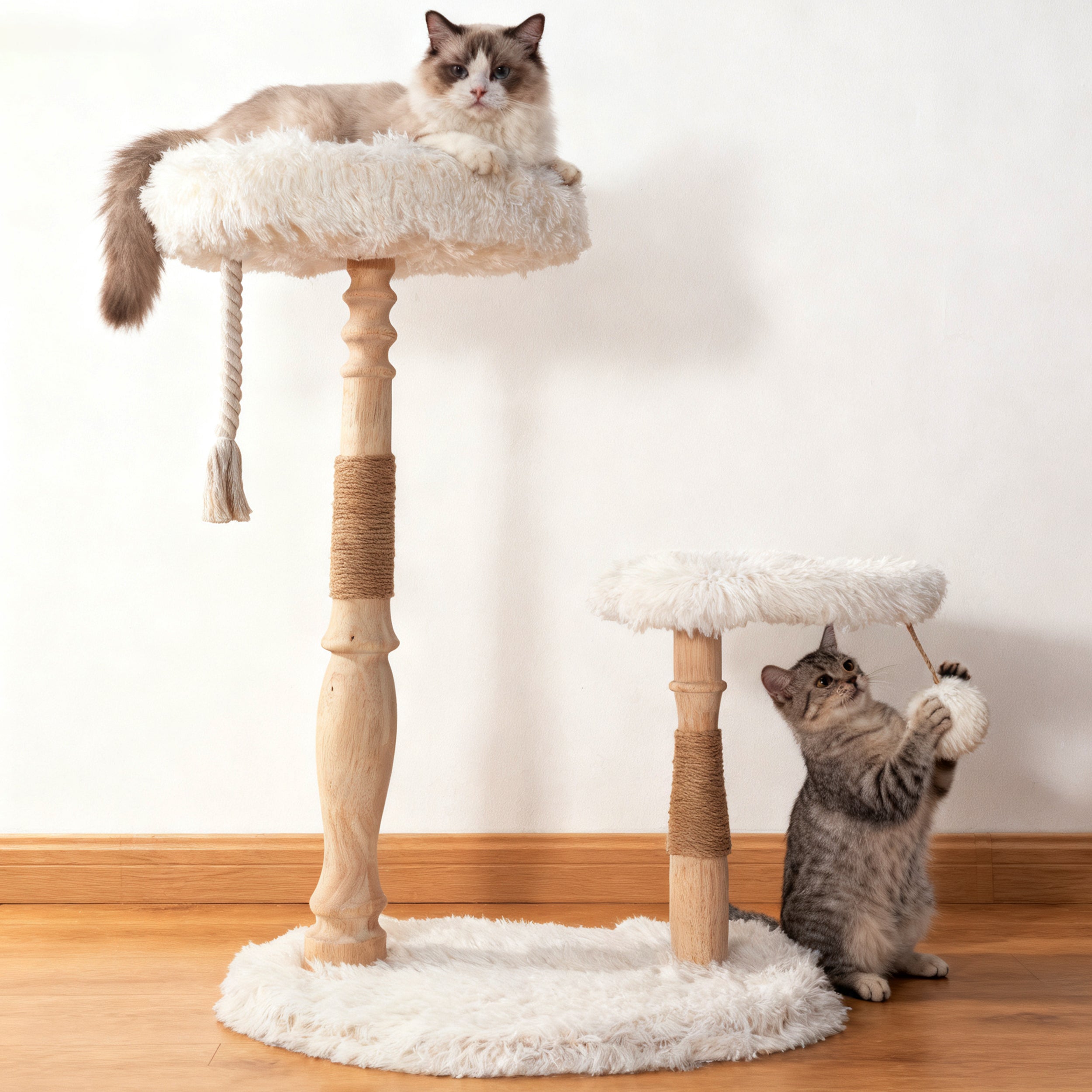CAT★ Mewzoom Cat Furniture Handmade Design Wooden Cat Tree Tower 33