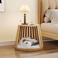 Catsvillas Omee Solid Wood Cat Bedside Cabinet with cushion