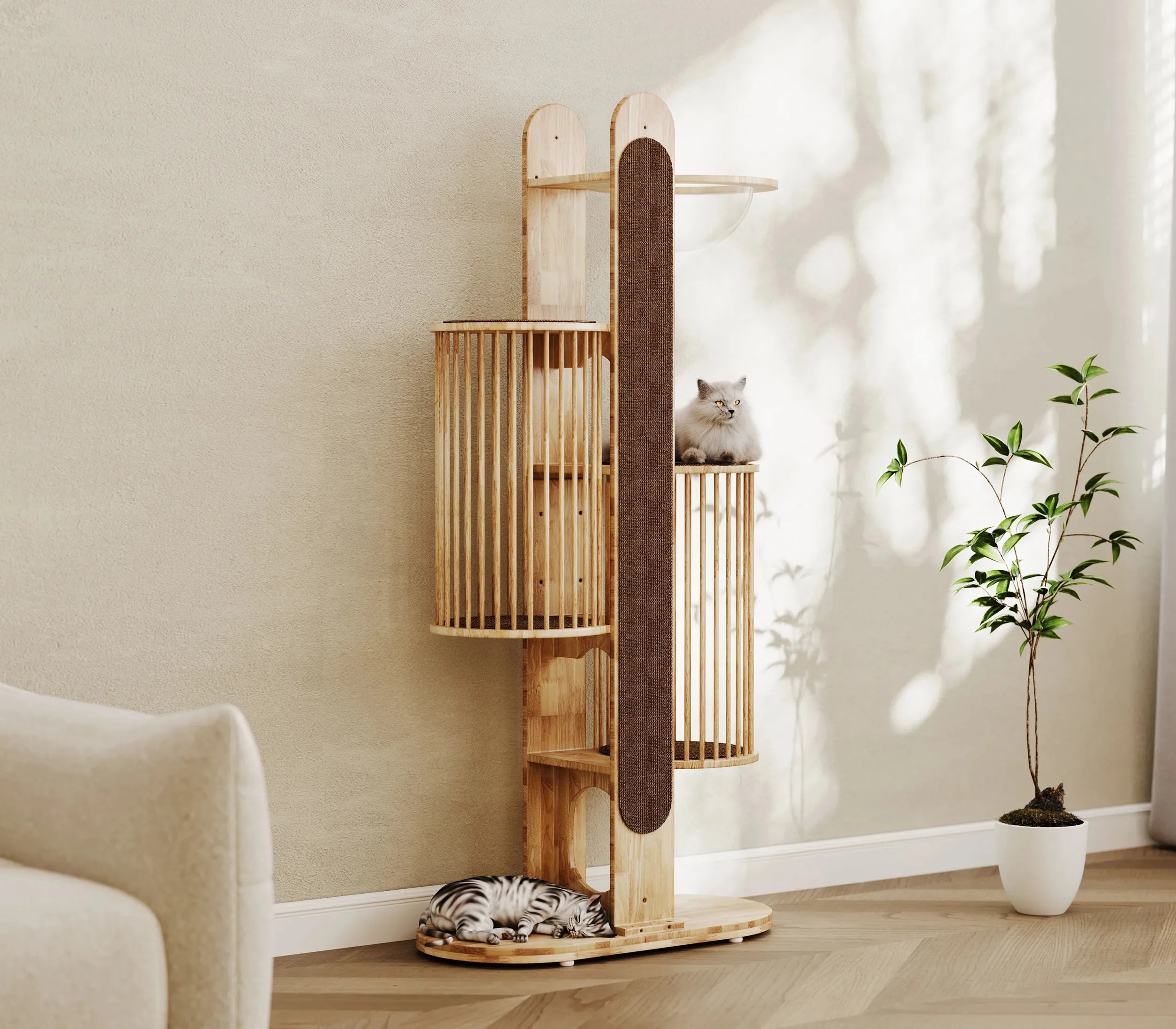 107 Inch Cat Tree Modern Cat Tree Review: Real-Life Experience Creating a Happy Space for ...