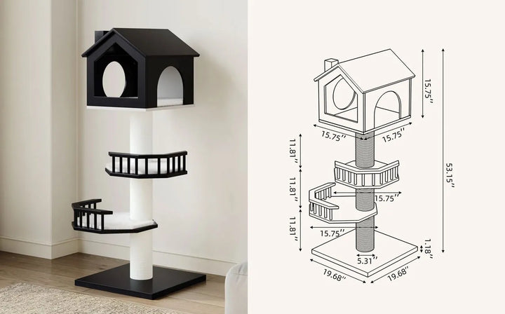 Black Cat Tree Guide — Practical Tips for Choosing & Caring for a Solid Wood Tower