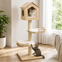Meow Planet 53" Solid Wood Cat Tower