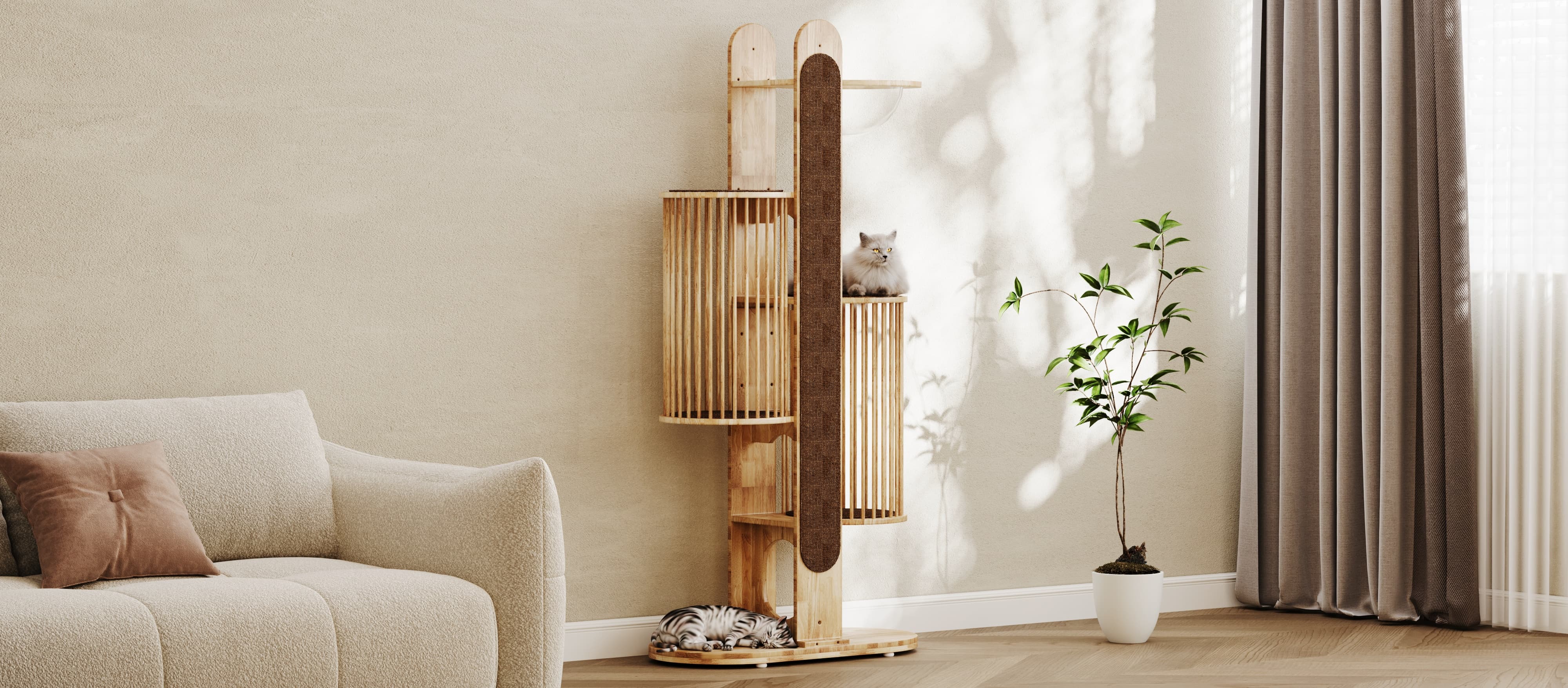 Mewzoom Modern Inspired Stylish Cat Furniture, Redefined