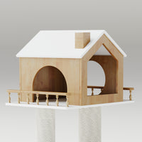 Hexagonal Modern Wood Cat Tree & Condo