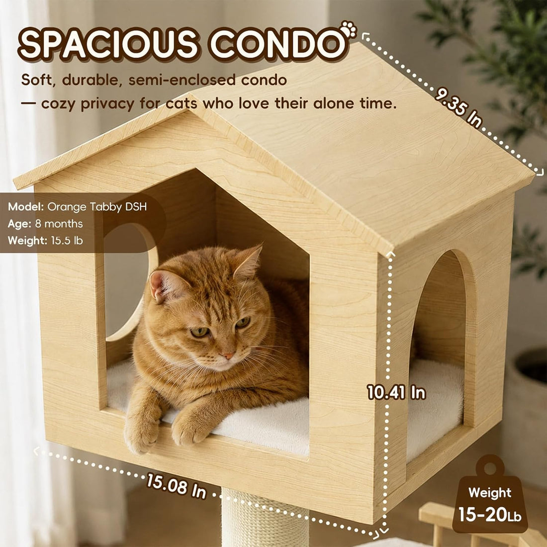 Meow Planet 53" Solid Wood Cat Tower