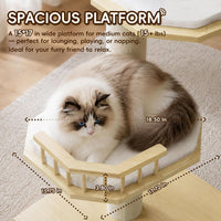 Meow Planet 53" Solid Wood Cat Tower