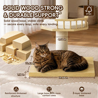 Meow Planet 53" Solid Wood Cat Tower