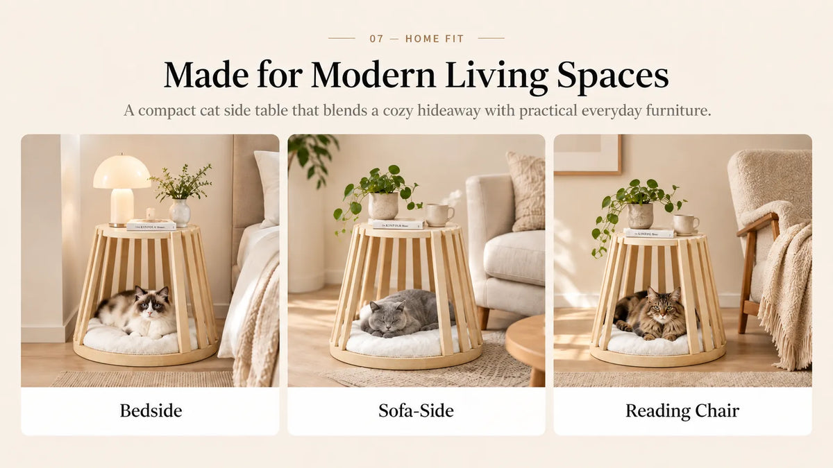 Mewzoom Omee solid wood cat tree for indoor cats product detail image 8