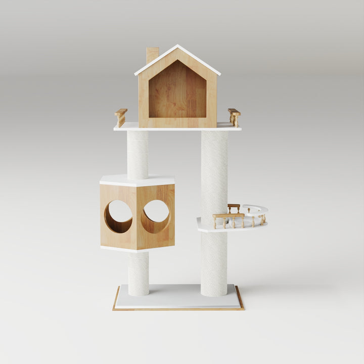Hexagonal Cat Tree Modern Design Cat Furniture