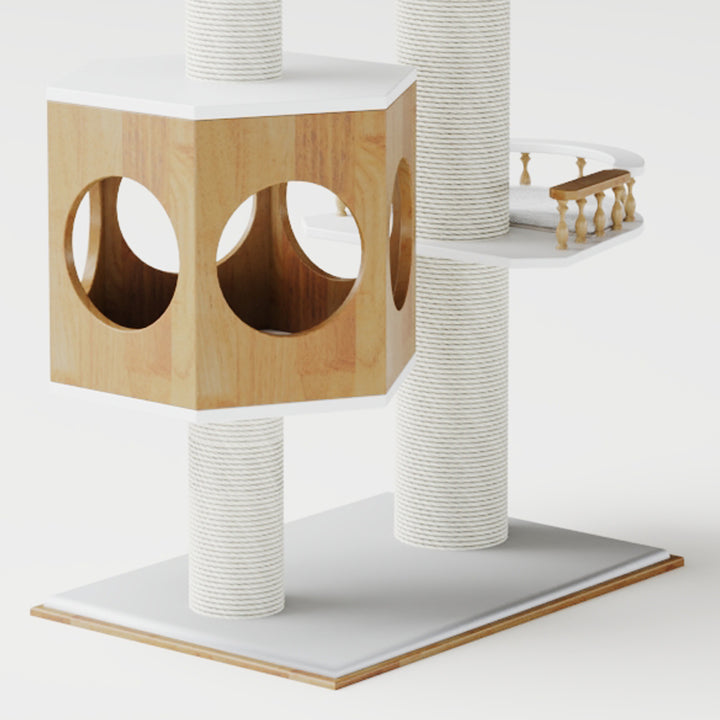 Hexagonal Cat Tree with Sial Rope