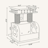 cat condo assembly guide showing installation steps and product structure