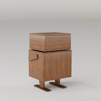 Catsvillas Cherry Wood Bedsides Cabinet with Cushions