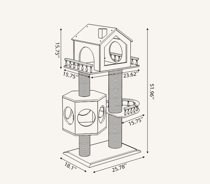 Catsvillas - Hexagonal - Cat Furniture