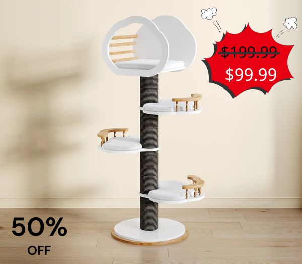 Catsvillas - Lonra Wooden Stand Cat Tower - Cat Furniture